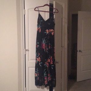 Flower pattern maxi dress